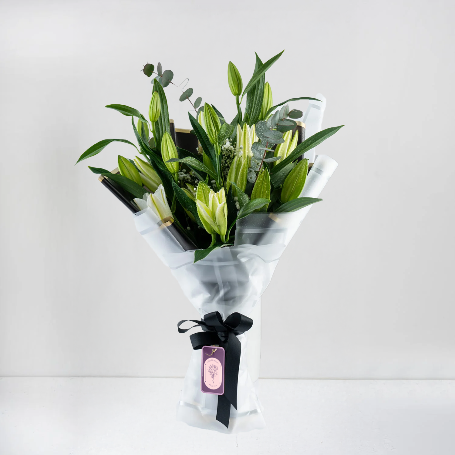 White Oriental Lily Bouquet