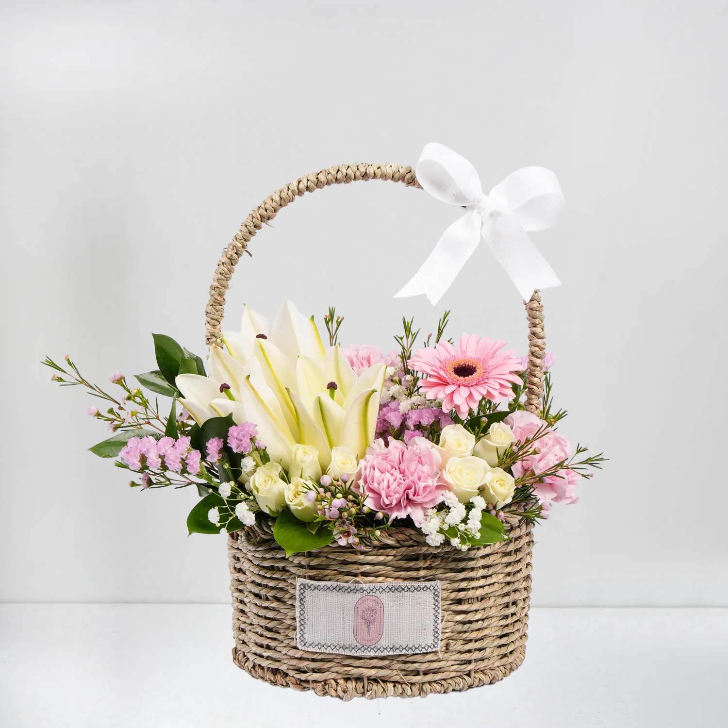 Lily & Rose Floral Basket