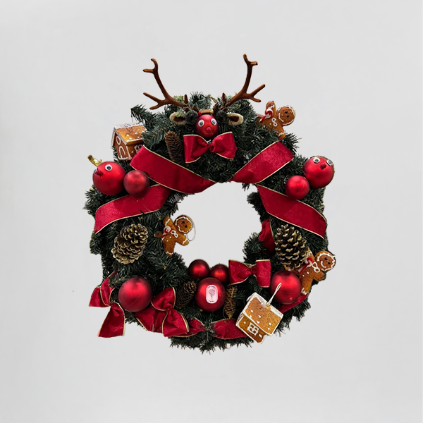 Holiday Reindeer Wreath