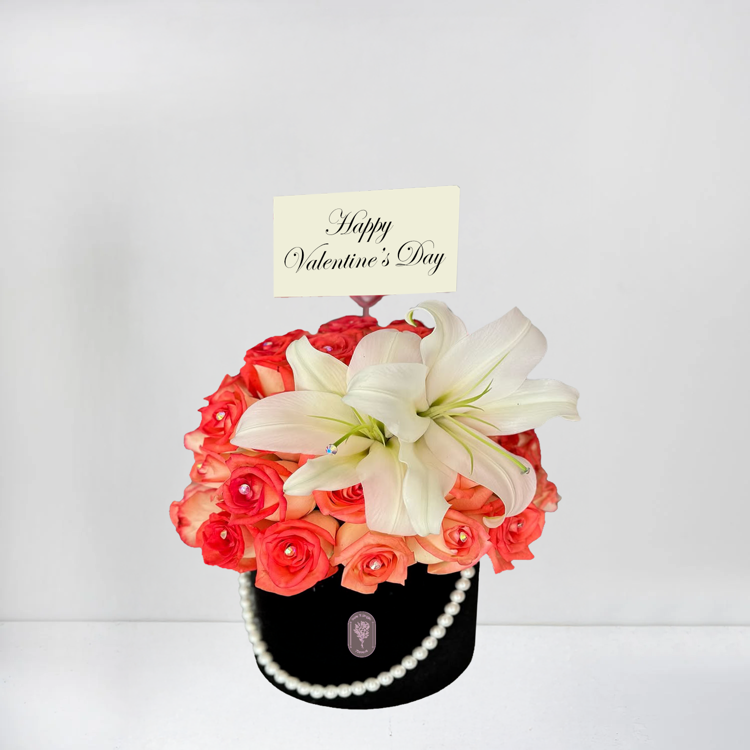 Romantic Pearl Rose & Lily Box