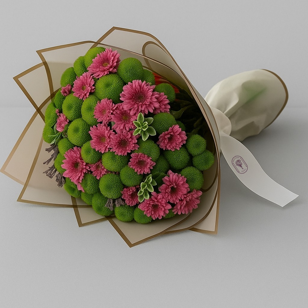 Pink & Green Delight Bouquet