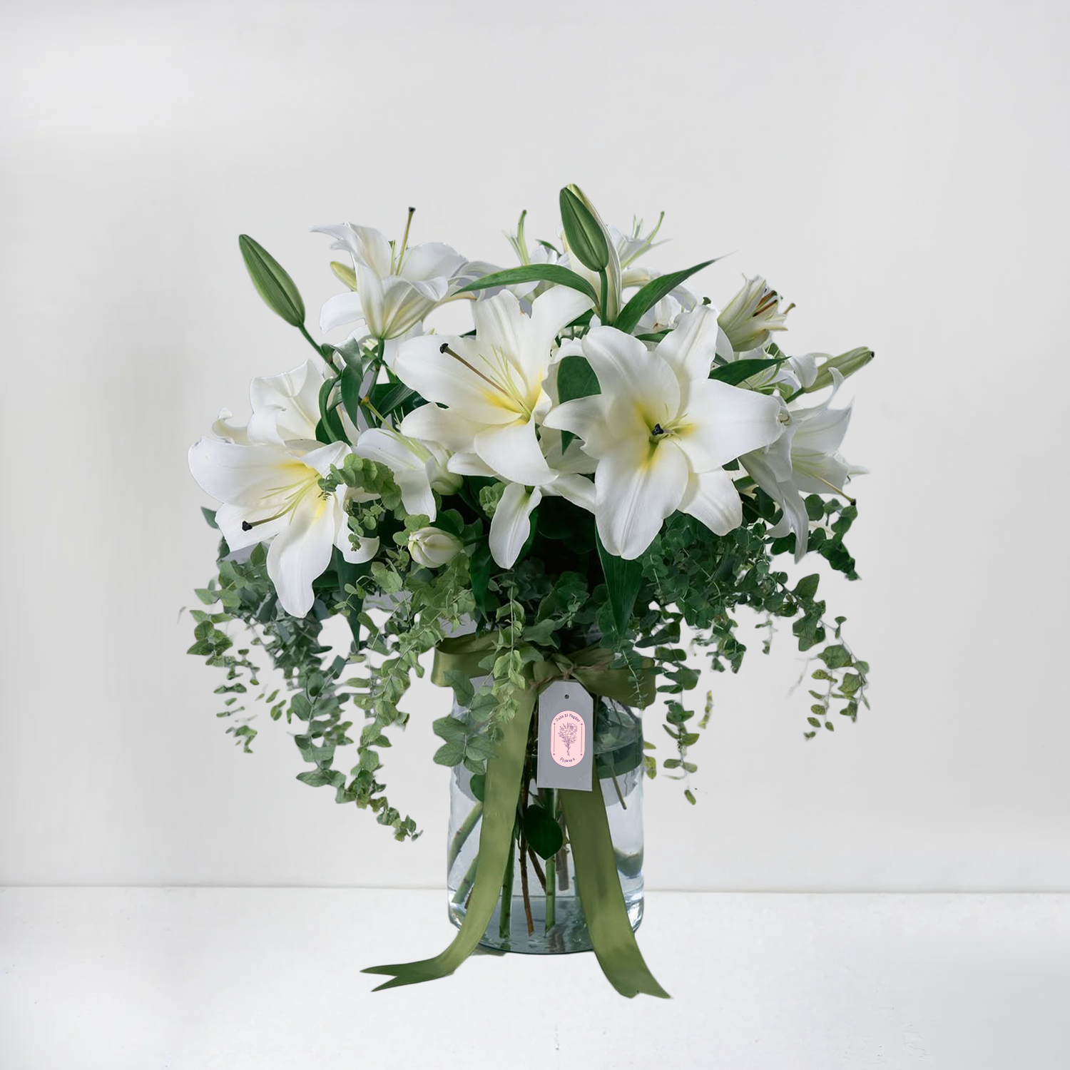 White Lilies Vase
