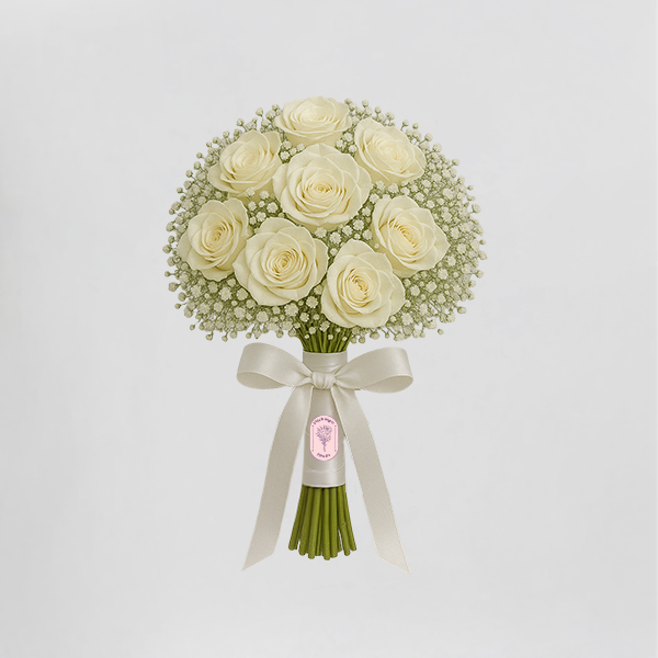 Cream Rose Bridal Bouquet