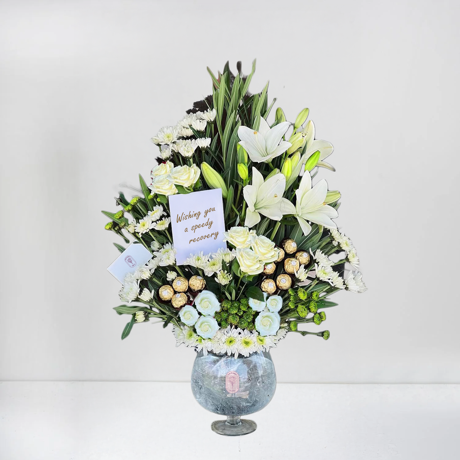 White Lilies, Roses & Ferrero Chocolates